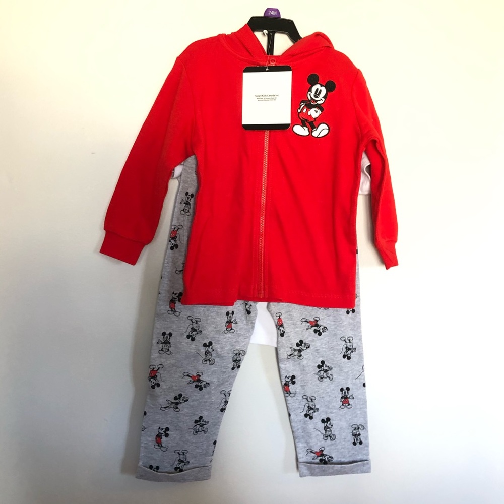 Disney | Kid’s Matching Clothing Set | 3 Pieces | Mickey Mouse | Various Sizes